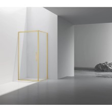 Душевой уголок Vincea Slim VSR-4SLP9010CLG 100x90 см, профиль золотой матовый, стекло прозрачное