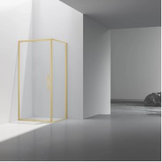Душевой уголок Vincea Slim VSR-4SLP9010CLG 100x90 см, профиль золотой матовый, стекло прозрачное