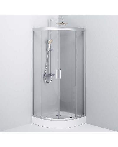 Душевой уголок AM.PM Gem W90G-401-090WT Профиль матовый хром, стекло прозрачное