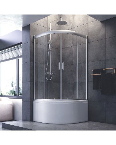 Душевой уголок AM.PM Gem W90G-401A090WT Профиль матовый хром, стекло прозрачное