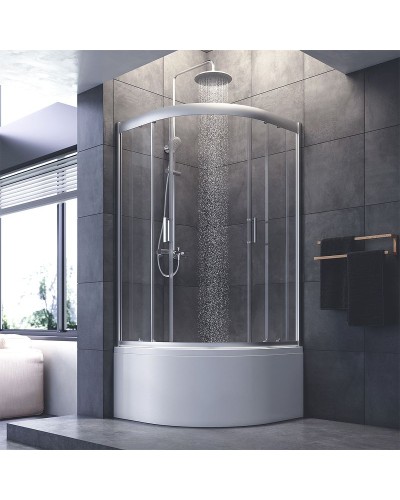 Душевой уголок AM.PM Gem W90G-401A090WT Профиль матовый хром, стекло прозрачное