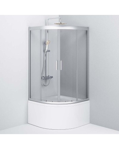 Душевой уголок AM.PM Gem W90G-401A090WT Профиль матовый хром, стекло прозрачное