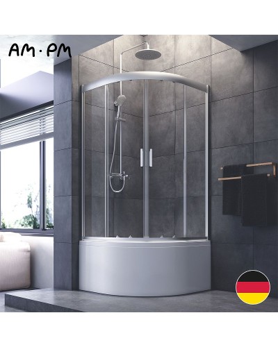 Душевой уголок AM.PM Gem W90G-401A090WT Профиль матовый хром, стекло прозрачное