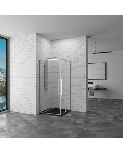 Душевой уголок RGW Stilvoll SV-31 100x100 профиль Хром стекло прозрачное