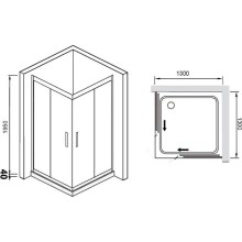 Душевой уголок RGW Hotel HO-311 130x130 профиль Хром стекло прозрачное