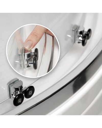 Душевой уголок WasserKRAFT Lippe 90x90 45S03 профиль Хром стекло прозрачное