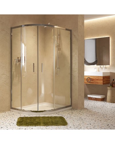 Душевой уголок WasserKRAFT Lippe 120x90 45S24 профиль Хром стекло прозрачное