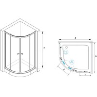 Душевой уголок RGW Classic CL-51 80x80 04095188-11 профиль Хром стекло прозрачное