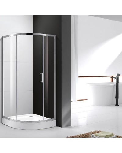 Душевой уголок Cezares Molveno R-1 100х100 профиль Хром стекло прозрачное