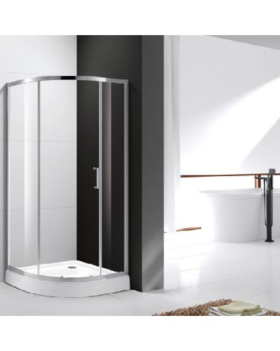 Душевой уголок Cezares Molveno R-1 90х90 профиль Хром стекло прозрачное