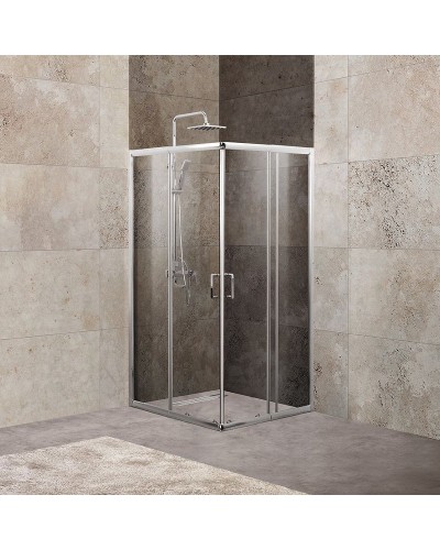 Душевой уголок BelBagno Unique 90х90 UNIQUE-A-2-75/90-C-Cr профиль Хром стекло прозрачное