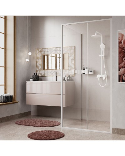 Душевой уголок WasserKRAFT Rhin 100x100 44S19 профиль Белый стекло прозрачное