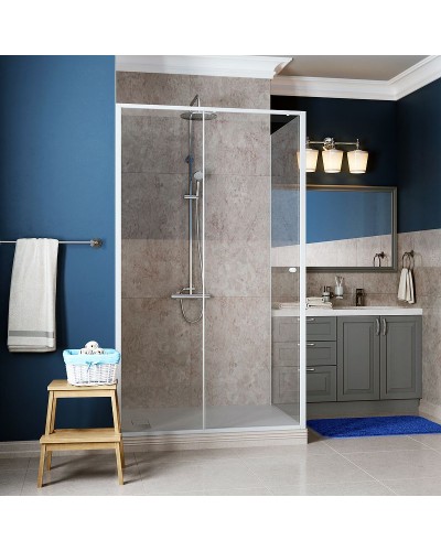 Душевой уголок WasserKRAFT Rhin 100x90 44S22 профиль Белый стекло прозрачное