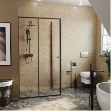 Душевой уголок WasserKRAFT Dill 120x100 61S10 профиль Черный матовый стекло прозрачное