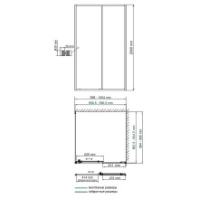 Душевой уголок WasserKRAFT Dill 100x90 61S22 профиль Черный матовый стекло прозрачное