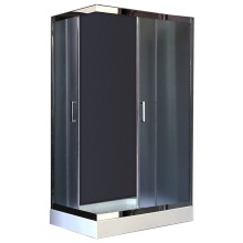 Душевой уголок Royal Bath HP 120х80 RB8120HP-C-CH-R с поддоном профиль Хром стекло матовое