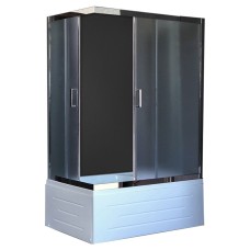 Душевой уголок Royal Bath BP 100х80 RB8100BP-C-CH-R с поддоном профиль Хром стекло матовое