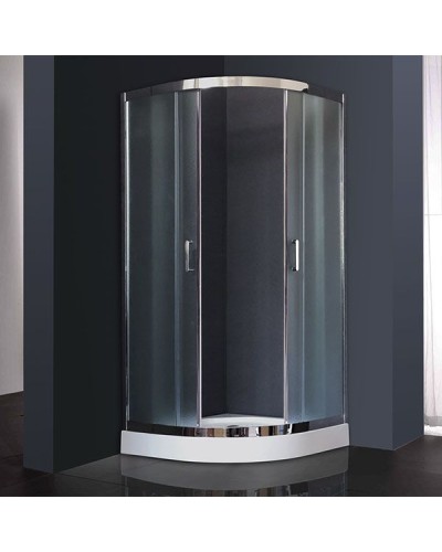 Душевой уголок Royal Bath НК 100х100 RB100HK-C-CH с поддоном профиль Хром стекло матовое