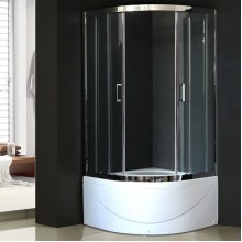 Душевой уголок Royal Bath ВК 90х90 RB90BK-T-CH с поддоном профиль Хром стекло прозрачное