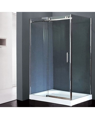 Душевой уголок Royal Bath RB8012B-L 120х80 без поддона профиль Хром стекло прозрачное