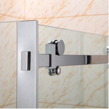 Душевой уголок Royal Bath RB8012B-L 120х80 без поддона профиль Хром стекло прозрачное