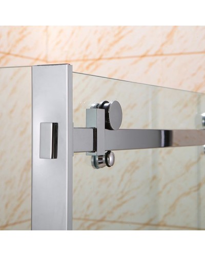 Душевой уголок Royal Bath RB8012B-L 120х80 без поддона профиль Хром стекло прозрачное