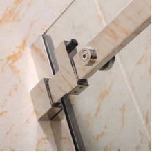 Душевой уголок Royal Bath RB8012B-L 120х80 без поддона профиль Хром стекло прозрачное