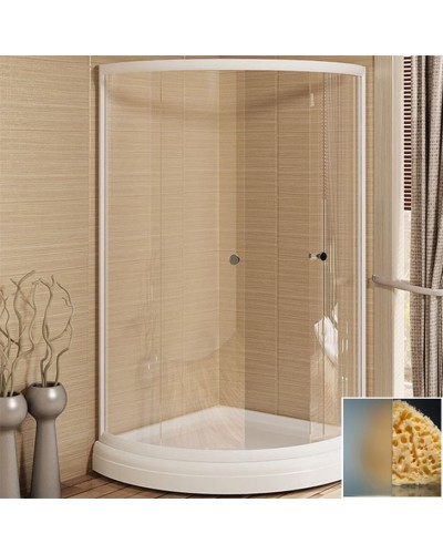 Душевой уголок Radomir 110x110 1-03-1-0-0-0051 с поддоном профиль Белый стекло матовое