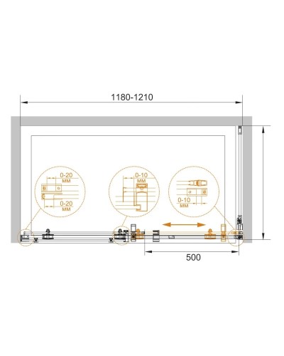 Душевой уголок Cezares Stylus-M 120x100 см прозрачное стекло STYLUS-O-M-AH-1-120/100-C-Cr