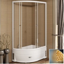 Душевой уголок Radomir 120x80 R 1-03-1-2-0-0091 с поддоном профиль Белый стекло матовое