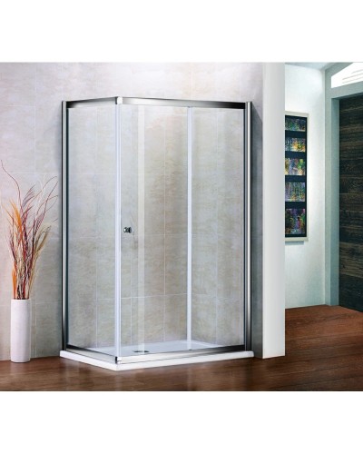 Душевой уголок Cezares Pratico 100x80 см текстурное стекло PRATICO-AH-1-100/80-P-Cr