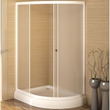Душевой уголок Radomir 120x90 L 1-03-1-1-0-0101 с поддоном профиль Белый стекло матовое