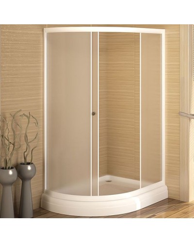 Душевой уголок Radomir 120x90 R 1-03-1-2-0-0101 с поддоном профиль Белый стекло матовое