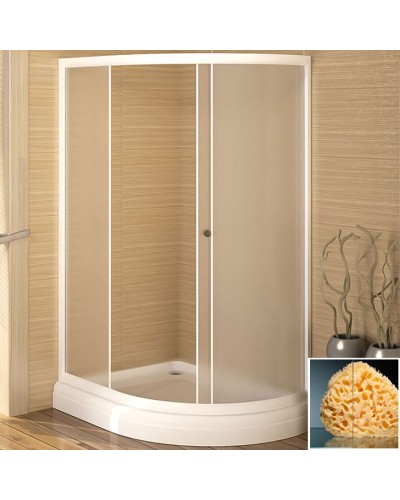 Душевой уголок Radomir 120x90 L 1-03-1-1-0-0100 с поддоном профиль Белый стекло прозрачное