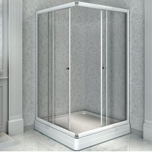 Душевой уголок Radomir 90x90 1-03-1-0-0-1180 с поддоном профиль Белый стекло прозрачное