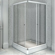 Душевой уголок Radomir 90x90 1-03-1-0-0-1180 с поддоном профиль Белый стекло прозрачное