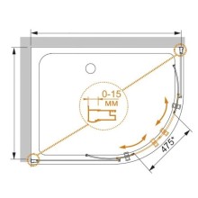 Душевой уголок Cezares Pratico 100x80 см прозрачное стекло PRATICO-RH-2-100/80-C-Cr