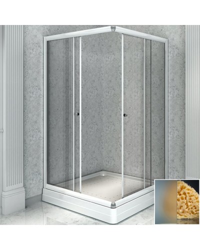 Душевой уголок Radomir 110x90 L 1-03-1-1-0-1221 с поддоном профиль Белый стекло матовое