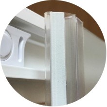 Душевой уголок Radomir Респект 100x100 1-03-1-0-0-1330 с поддоном профиль Белый стекло прозрачное