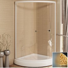 Душевой уголок Radomir 110x110 1-09-1-0-0-0051 профиль Белый стекло матовое