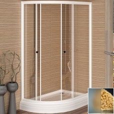 Душевой уголок Radomir 116x76 1-09-1-0-0-0081 профиль Белый стекло матовое