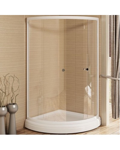 Душевой уголок Radomir 90x90 1-09-1-0-0-0010 профиль Белый стекло прозрачное