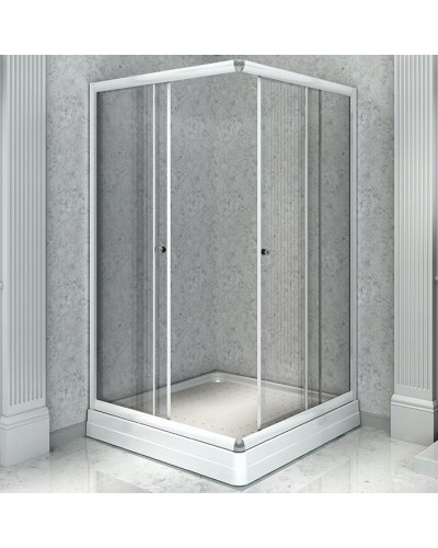 Душевой уголок Radomir 110x90 1-09-1-0-0-1220 профиль Белый стекло прозрачное