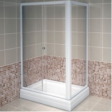 Душевой уголок Radomir Верчелли 121x84 1-09-1-0-0-0120 профиль Белый стекло прозрачное