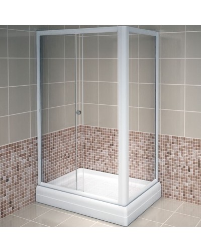 Душевой уголок Radomir Верчелли 121x84 1-09-1-0-0-0120 профиль Белый стекло прозрачное