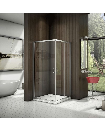 Душевой уголок Good Door Neo CR-100-C-CH 100х100 профиль Хром стекло прозрачное