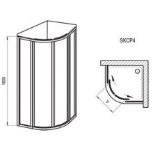 Душевой уголок 80х80 см Ravak Supernova SKCP4 31140100ZG Grape
