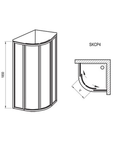 Душевой уголок 90х90 см Ravak Supernova SKCP4 3117010011 Pearl