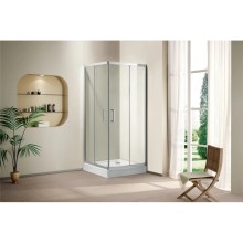 Душевой уголок Cezares Porta 100x100 см текстурное стекло PORTA-D-A-2-100-P-Cr