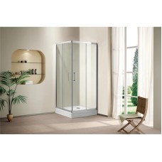 Душевой уголок Cezares Porta 100x100 см текстурное стекло PORTA-D-A-2-100-P-Cr